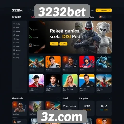 Interface do usuário do site 3232bet em foco